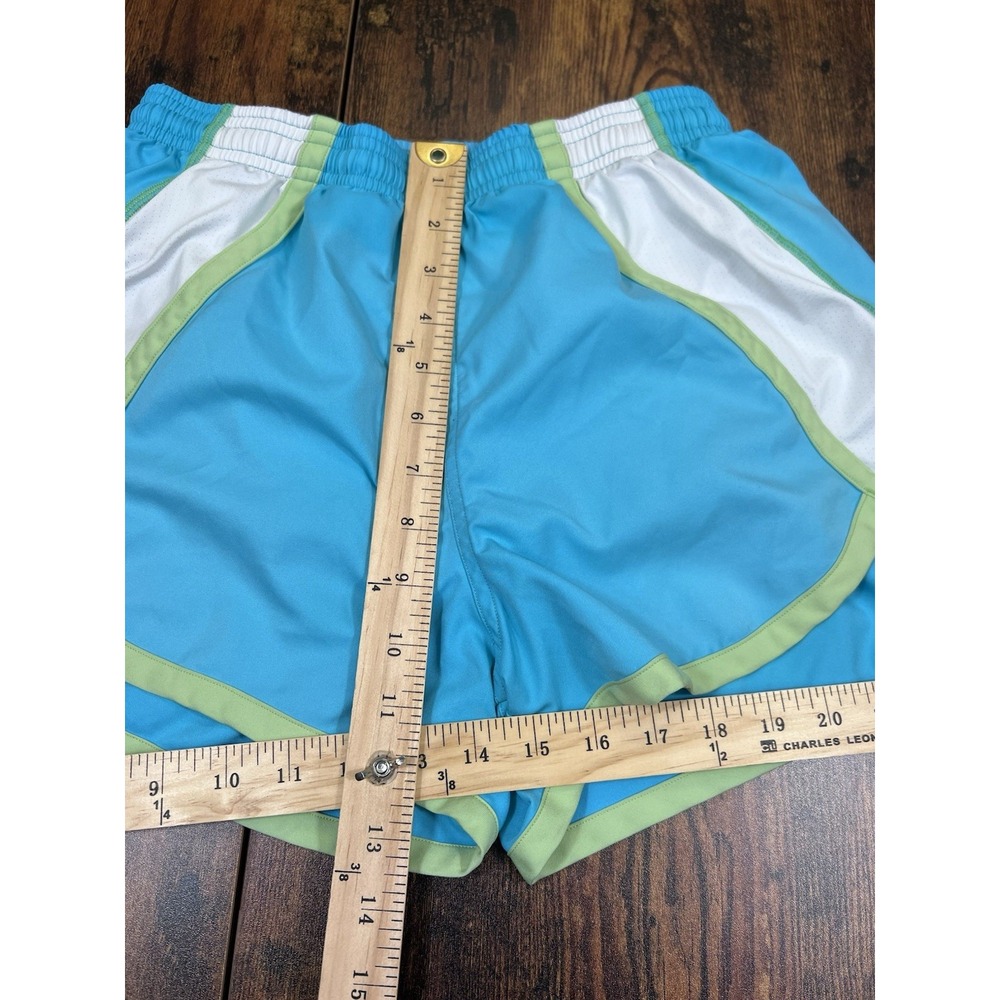 Under Armour Women's Logo Waistband Shorts – Blue/White Size S Back Zip Pocket - Picture 6 of 10